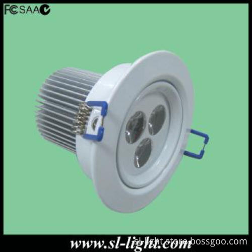 white housing 230v 3w led dimmable downlight